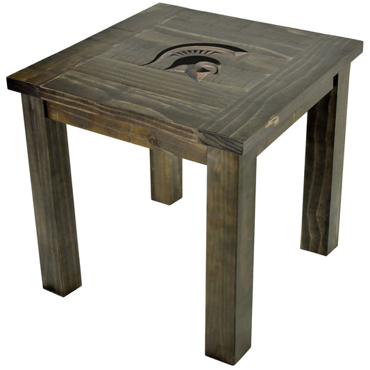 Imperial Michigan State Spartans Reclaimed Side Table