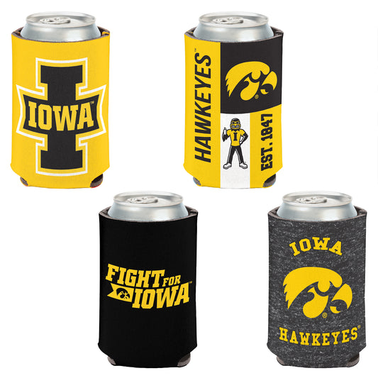 WinCraft Iowa Hawkeyes 4-Pack 12oz. Can Cooler Set