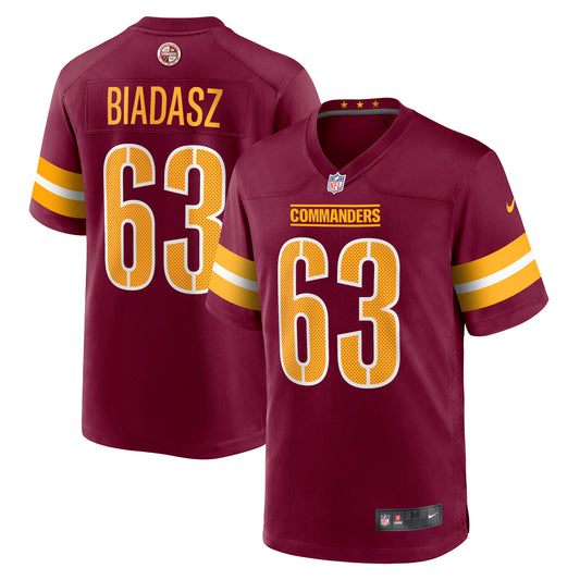 Men's Nike Tyler Biadasz  Burgundy Washington Commanders Game Jersey