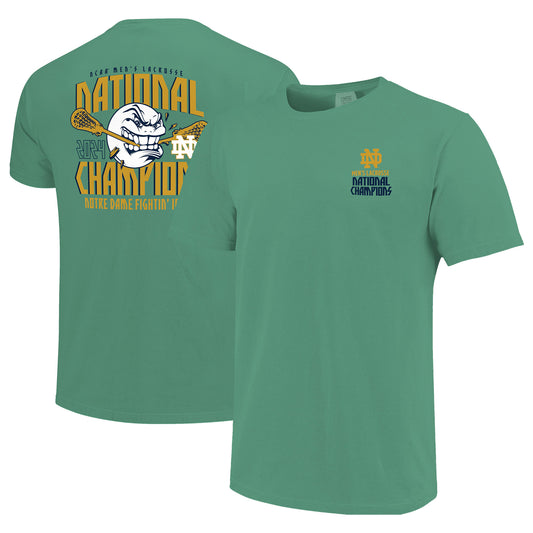 Men's Green Notre Dame Fighting Irish 2024 NCAA Men's Lacrosse National Champions Comfort Colors T-Shirt