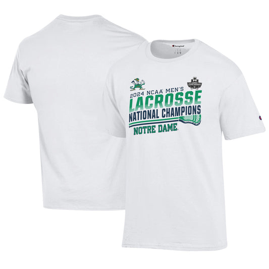 Men's Champion White Notre Dame Fighting Irish 2024 NCAA Men's Lacrosse National Champions T-Shirt