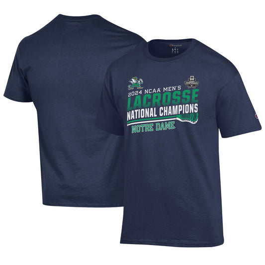 Men's Champion Navy Notre Dame Fighting Irish 2024 NCAA Men's Lacrosse National Champions T-Shirt