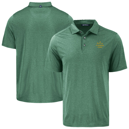 Men's Cutter & Buck Green Notre Dame Fighting Irish  Play Like A Champion Today Coastline Epic Comfort Eco Recycled Polo