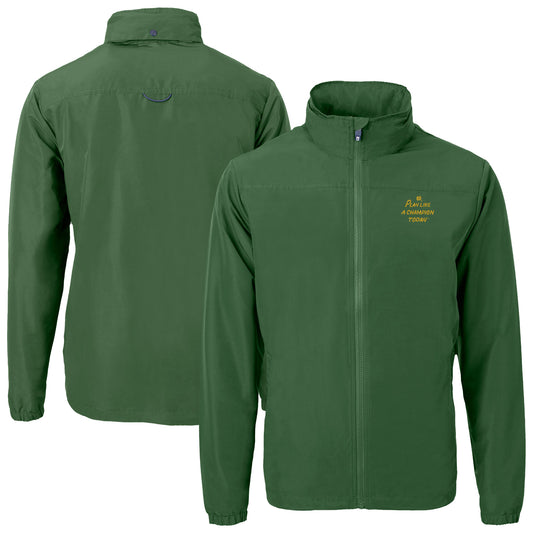 Men's Cutter & Buck Green Notre Dame Fighting Irish Play Like A Champion Today Charter Eco Recycled Full-Zip Hoodie Jacket