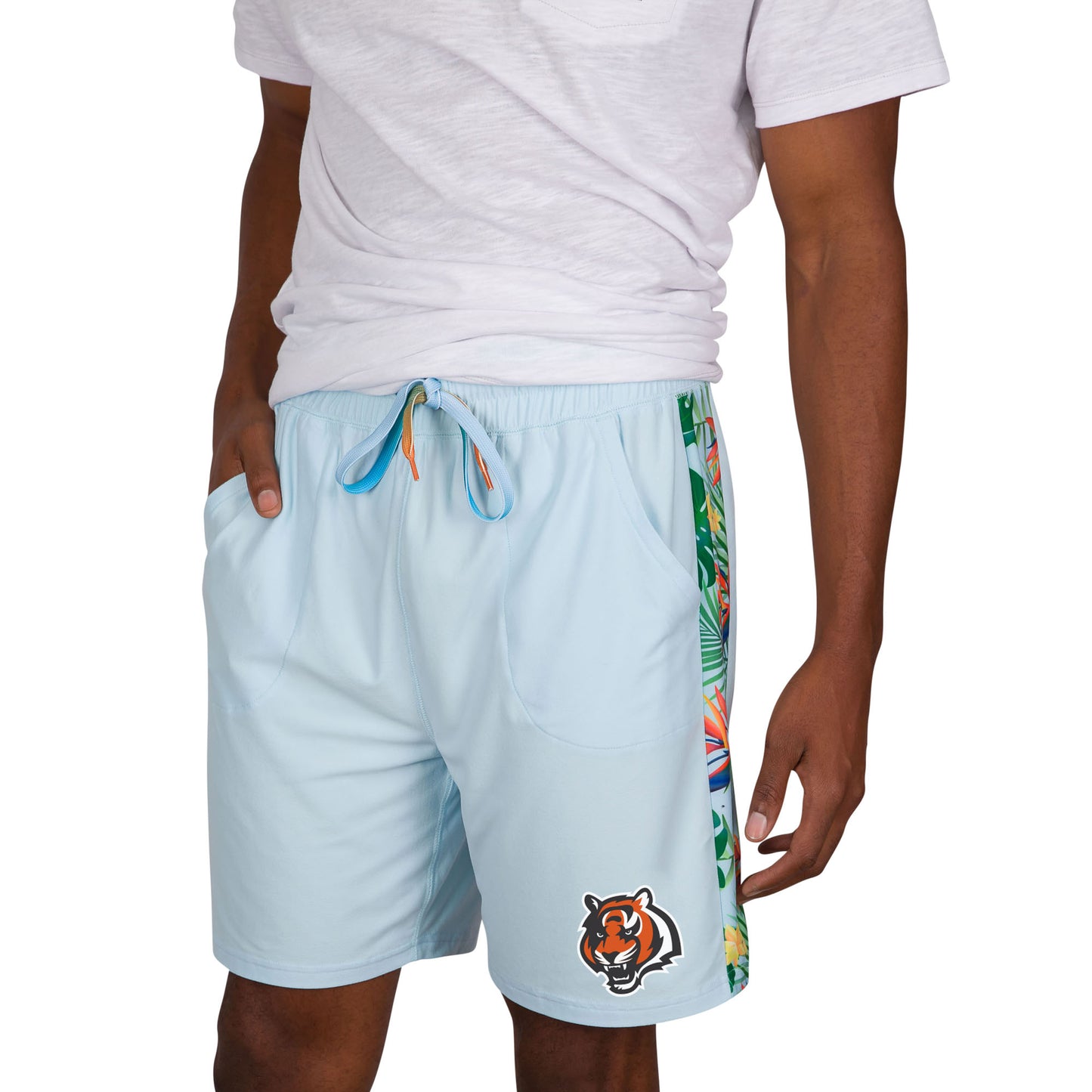 Men's Concepts Sport Light Blue Cincinnati Bengals Curate Knit Shorts