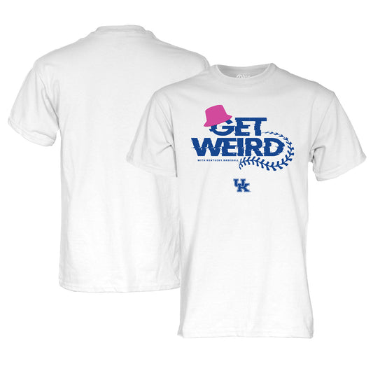 Men's Blue 84 White Kentucky Wildcats Get Weird Kentucky Baseball T-Shirt