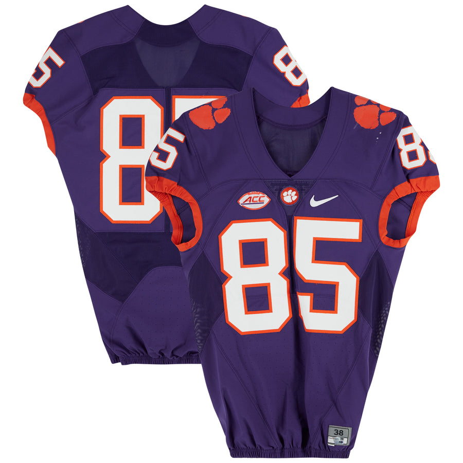 Clemson Tigers Team-Issued Nike #85 Purple Jersey from the Football Program - Size 38