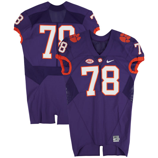 Clemson Tigers Team-Issued Nike #78 Purple Jersey from the Football Program - Size 46+4