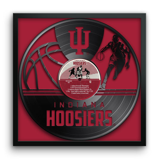 Indiana Hoosiers Framed 13" x 13" Vinyl Record Art Print