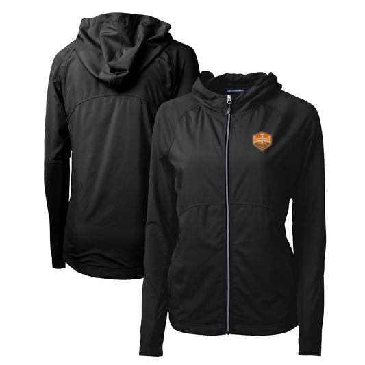 Women's Cutter & Buck Black Tennessee Volunteers 2024 NCAA Men's Baseball College World Series National Champions Adapt Eco Knit Hybrid Recycled Full-Zip Jacket