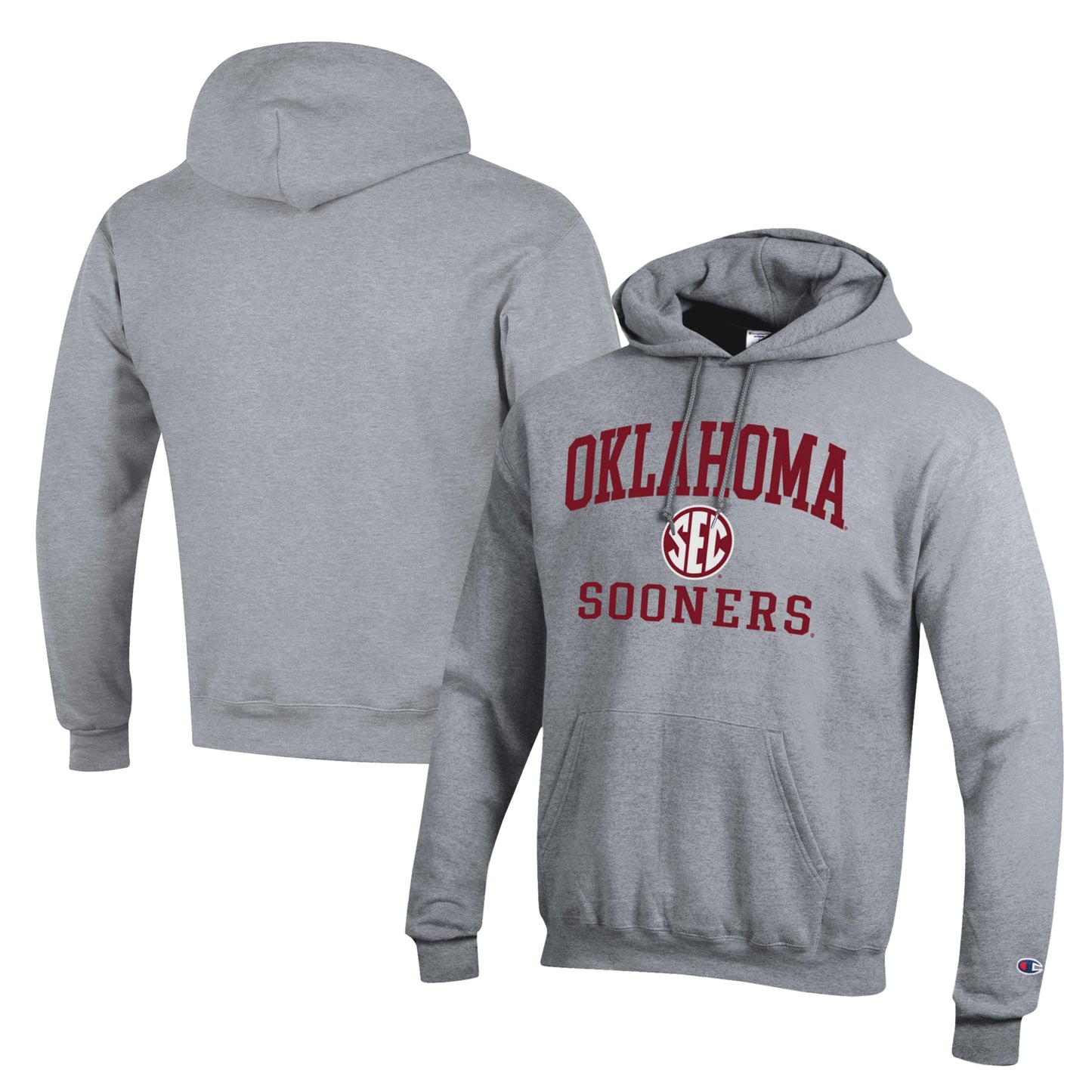 Men's Champion Gray Oklahoma Sooners SEC Pullover Hoodie