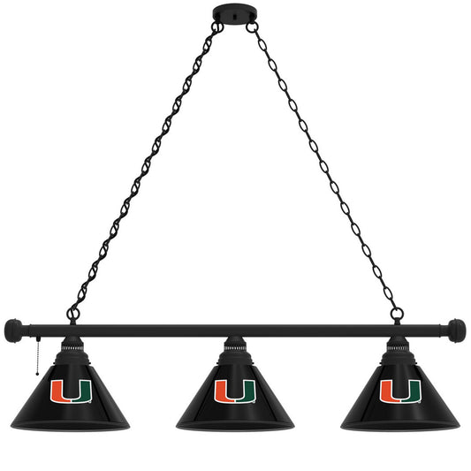 Black Miami Hurricanes Billiard Light