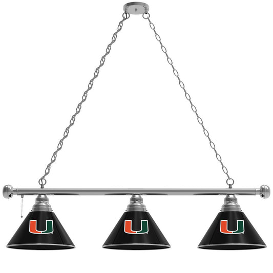 Chrome Miami Hurricanes Billiard Light