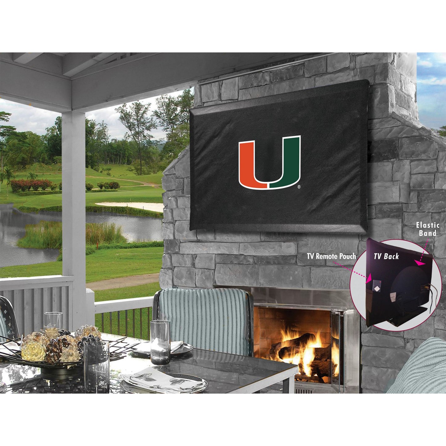 Miami Hurricanes 46'' x 28'' TV Cover