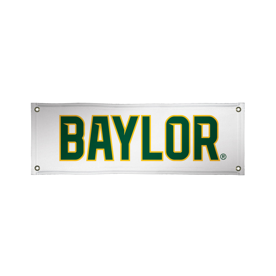 White/Green/Yellow Baylor Bears 2' x 6' Horizontal Vinyl Banner