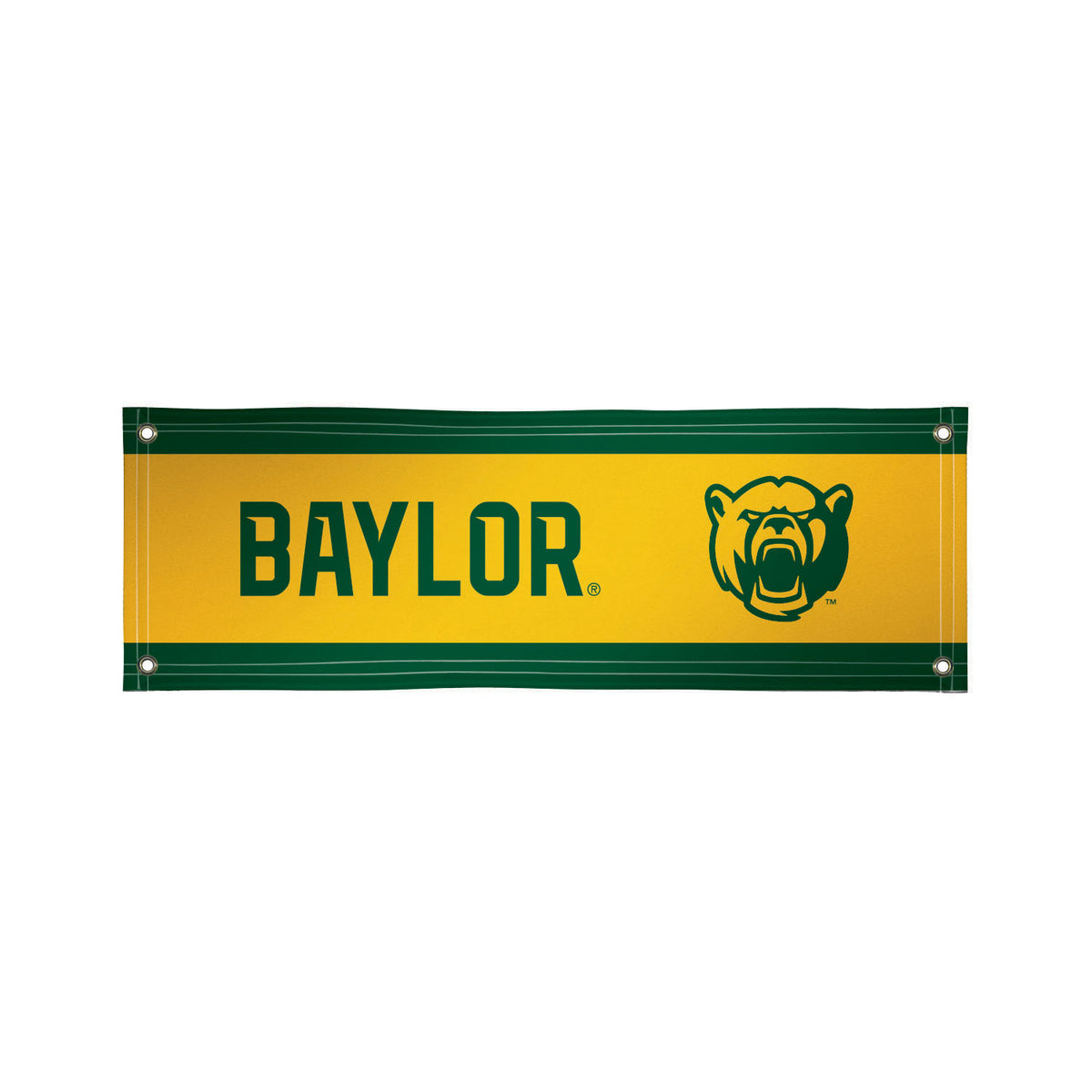 Yellow/Green Baylor Bears 2' x 6' Horizontal Vinyl Banner
