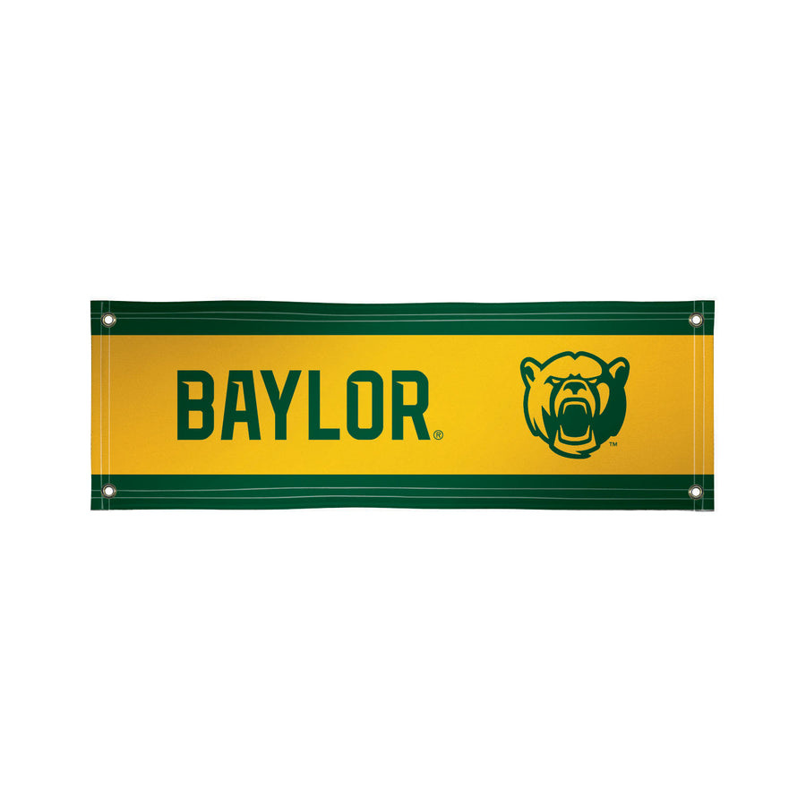Yellow/Green Baylor Bears 2' x 6' Horizontal Vinyl Banner