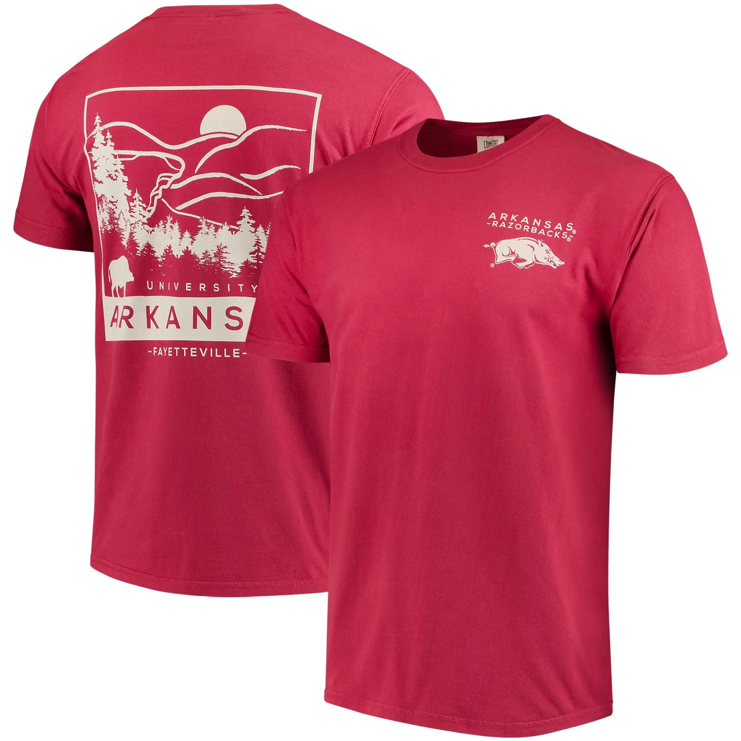 Men's Cardinal Arkansas Razorbacks Comfort Colors Local T-Shirt