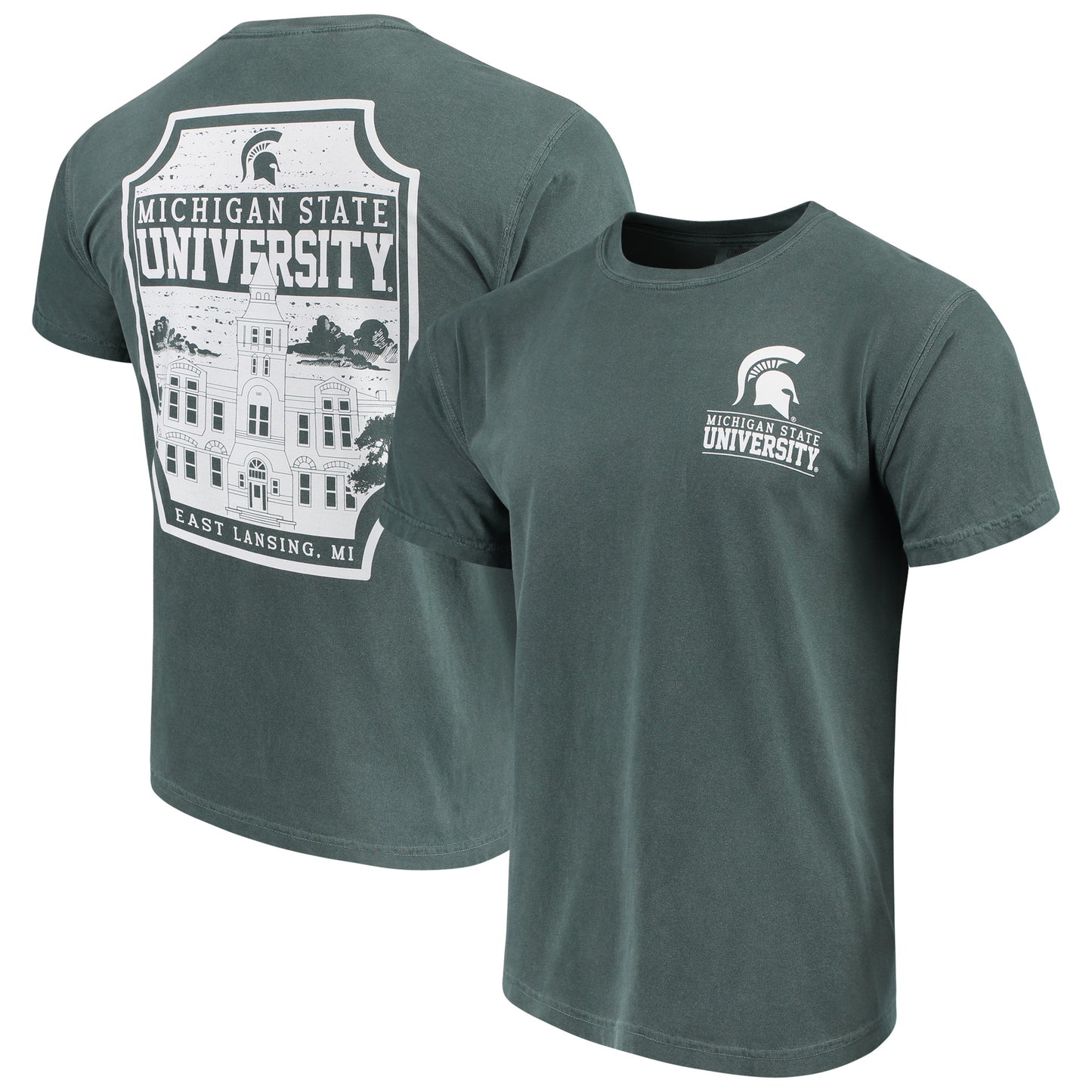 Men's Green Michigan State Spartans Comfort Colors Campus Icon T-Shirt