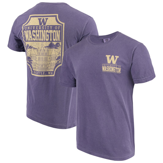 Men's Purple Washington Huskies Comfort Colors Campus Icon T-Shirt