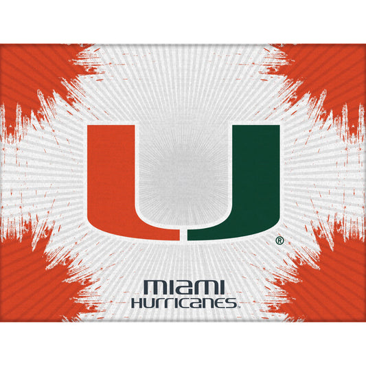 Miami Hurricanes 24" x 32" Printed Canvas Art