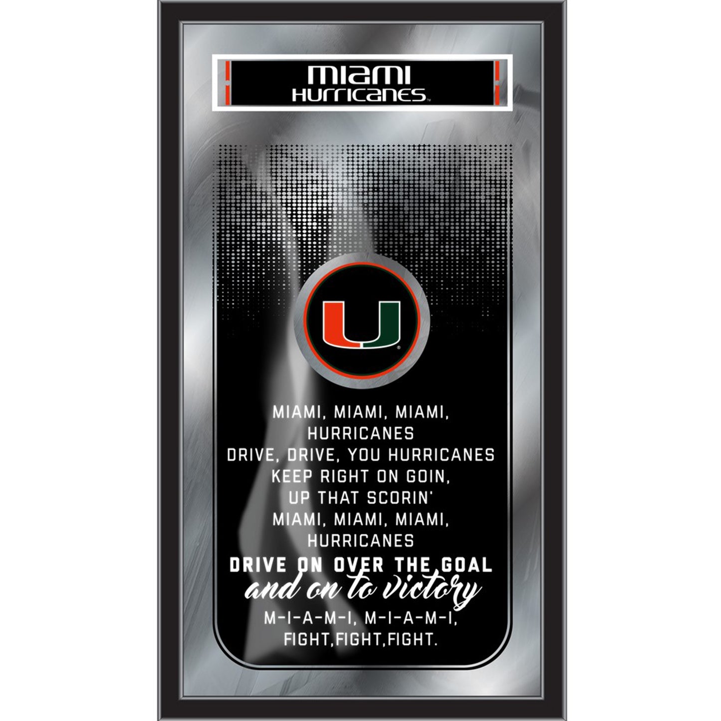 Miami Hurricanes 26" x 15" Fight Song Mirror
