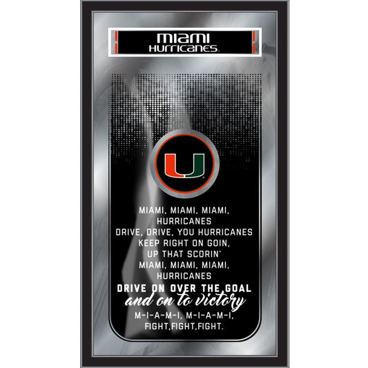 Miami Hurricanes 26" x 15" Fight Song Mirror