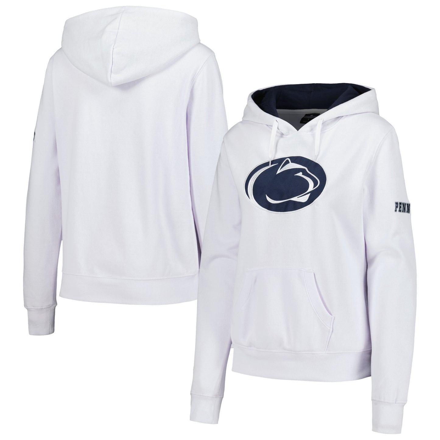 Women's White Penn State Nittany Lions Team Big Logo Pullover Hoodie