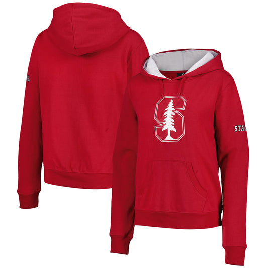 Women's Cardinal Stanford Cardinal Team Big Logo Pullover Hoodie