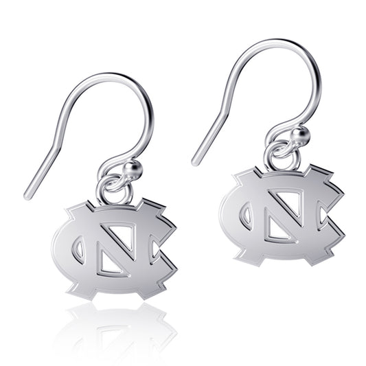 Dayna Designs North Carolina Tar Heels Silver Dangle Earrings