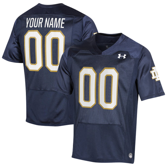 Men's Under Armour Navy Notre Dame Fighting Irish Replica Custom Jersey