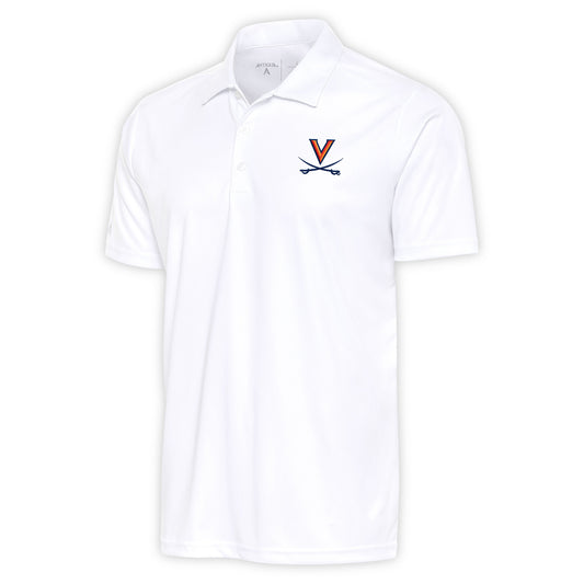 Men's Antigua White Virginia Cavaliers Big & Tall Tribute Polo