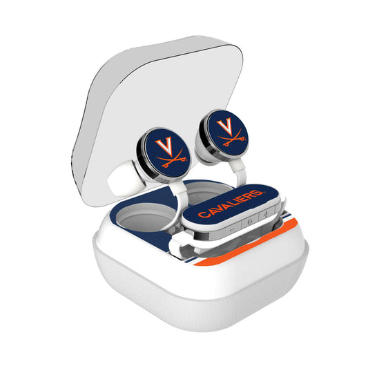 Virginia Cavaliers Stripe Design Wireless Earbuds