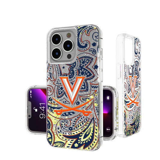 Virginia Cavaliers iPhone Glitter Paisley Design Case