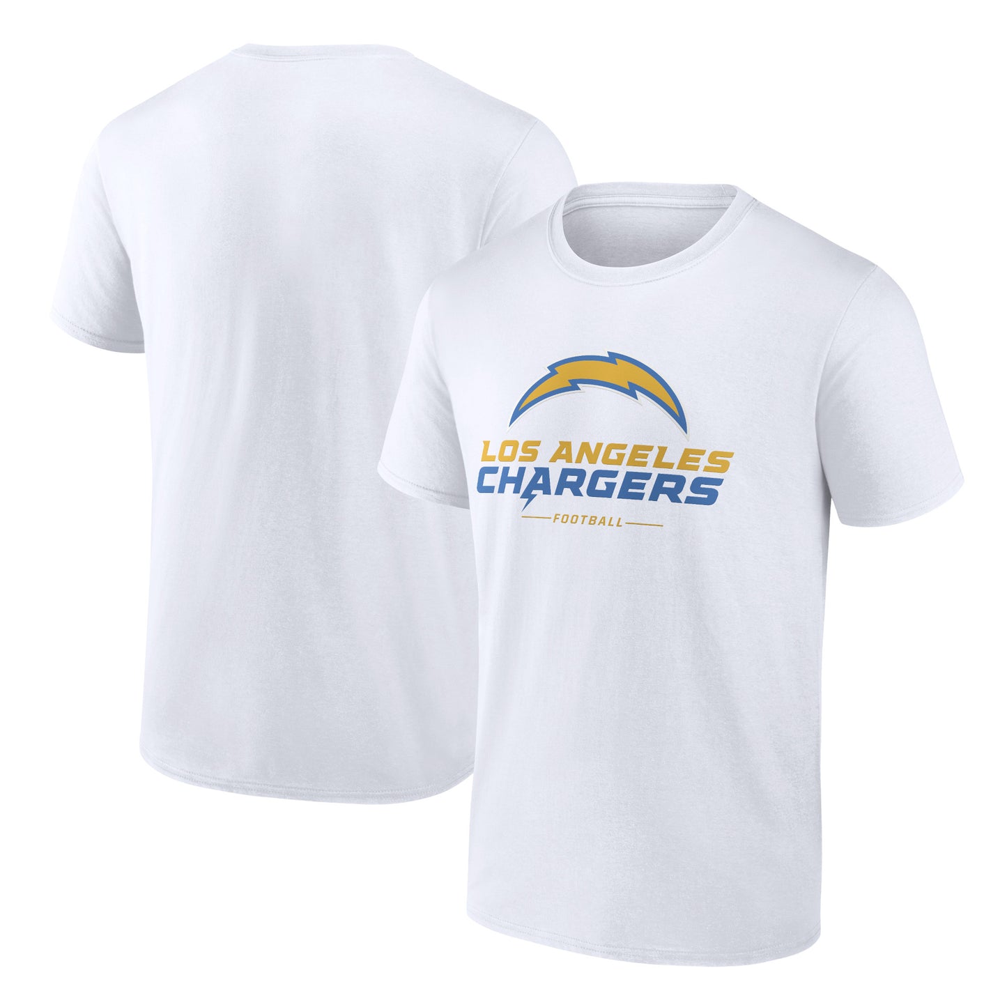 Men's Fanatics  White Los Angeles Chargers Team Lockup T-Shirt