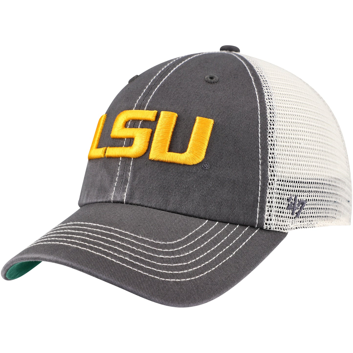 Men's '47 Charcoal LSU Tigers Trawler Trucker Snapback Hat