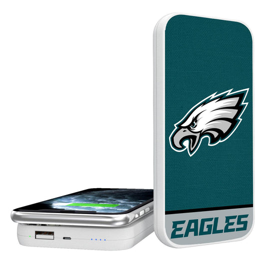 Philadelphia Eagles Endzone Solid Design Wireless 5000mAh Powerbank