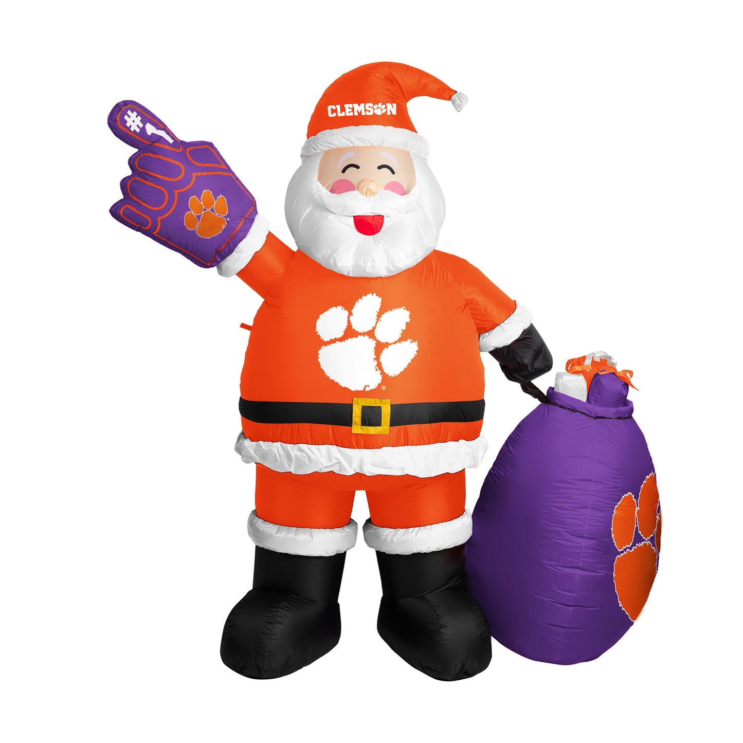 Clemson Tigers 7' Inflatable Santa