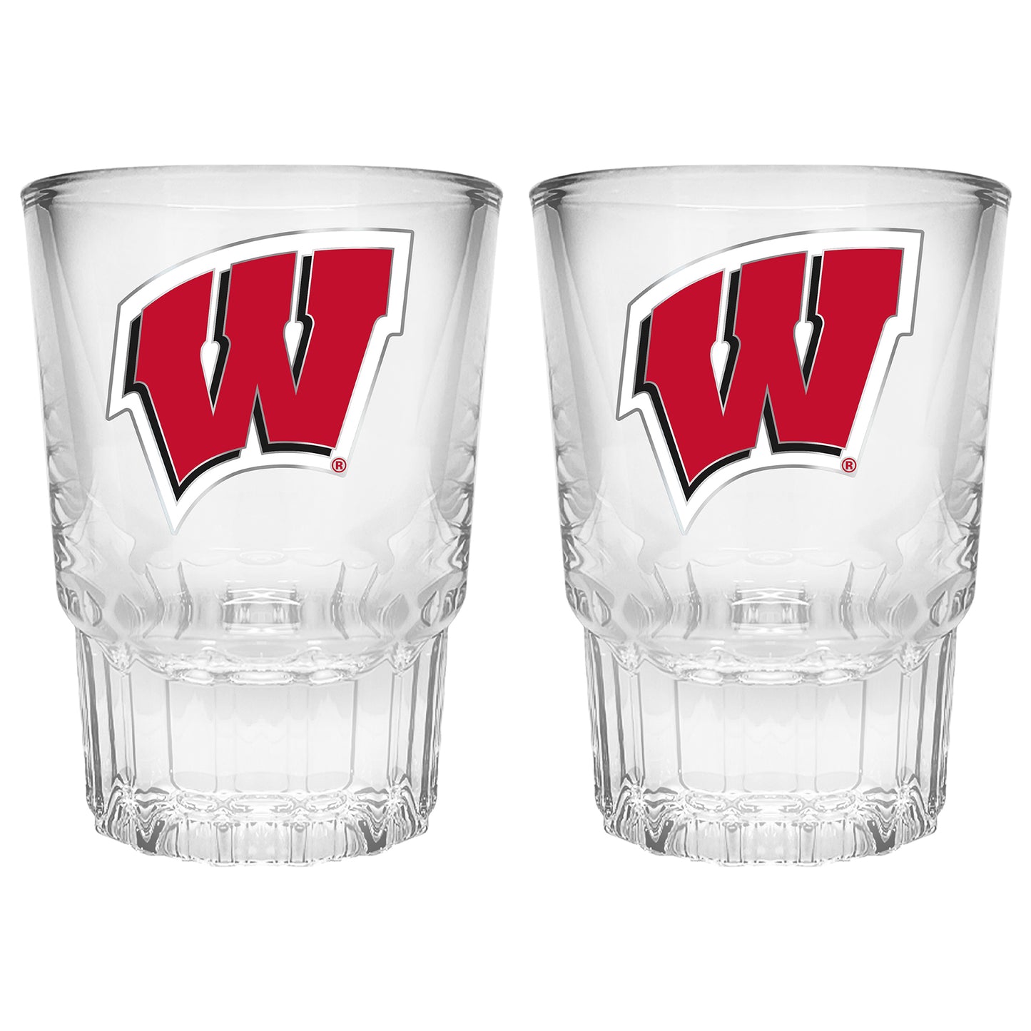 Wisconsin Badgers 2-Piece Prism Shot Glass Set