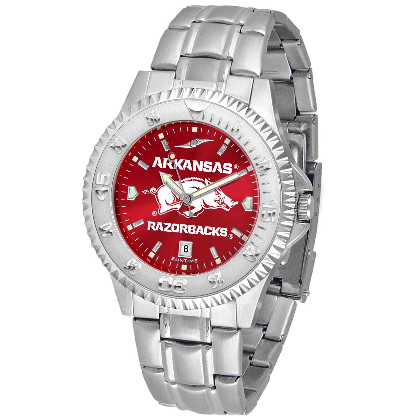 Cardinal Arkansas Razorbacks Competitor Steel AnoChrome Watch
