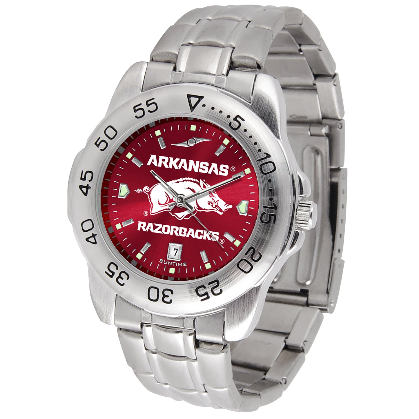 Cardinal Arkansas Razorbacks Sport Steel AnoChrome Watch