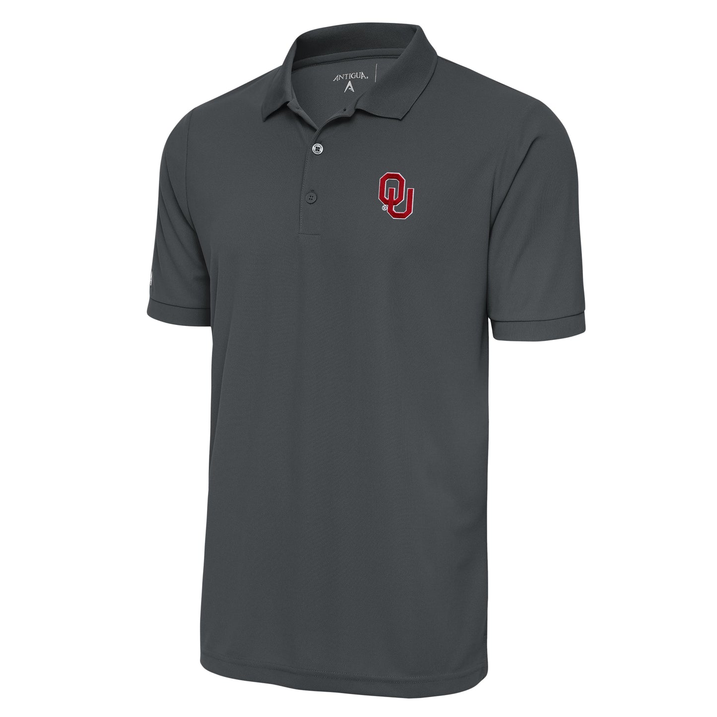 Men's Antigua Anthracite Oklahoma Sooners Big & Tall Legacy Pique Polo