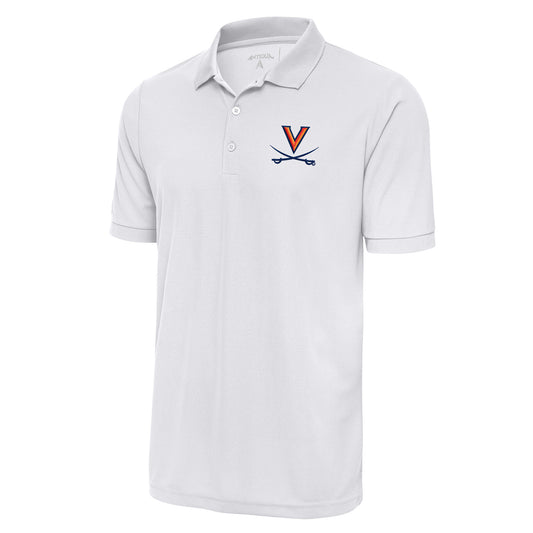 Men's Antigua White Virginia Cavaliers Big & Tall Legacy Pique Polo