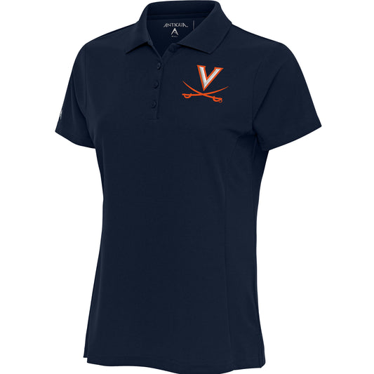 Women's Antigua Navy Virginia Cavaliers Legacy Pique Polo