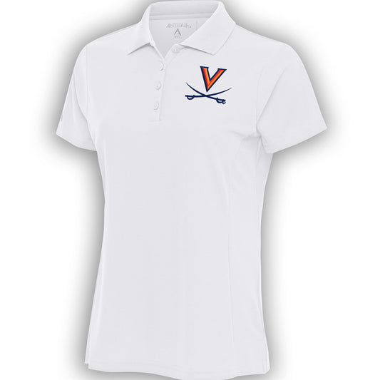 Women's Antigua White Virginia Cavaliers Legacy Pique Polo