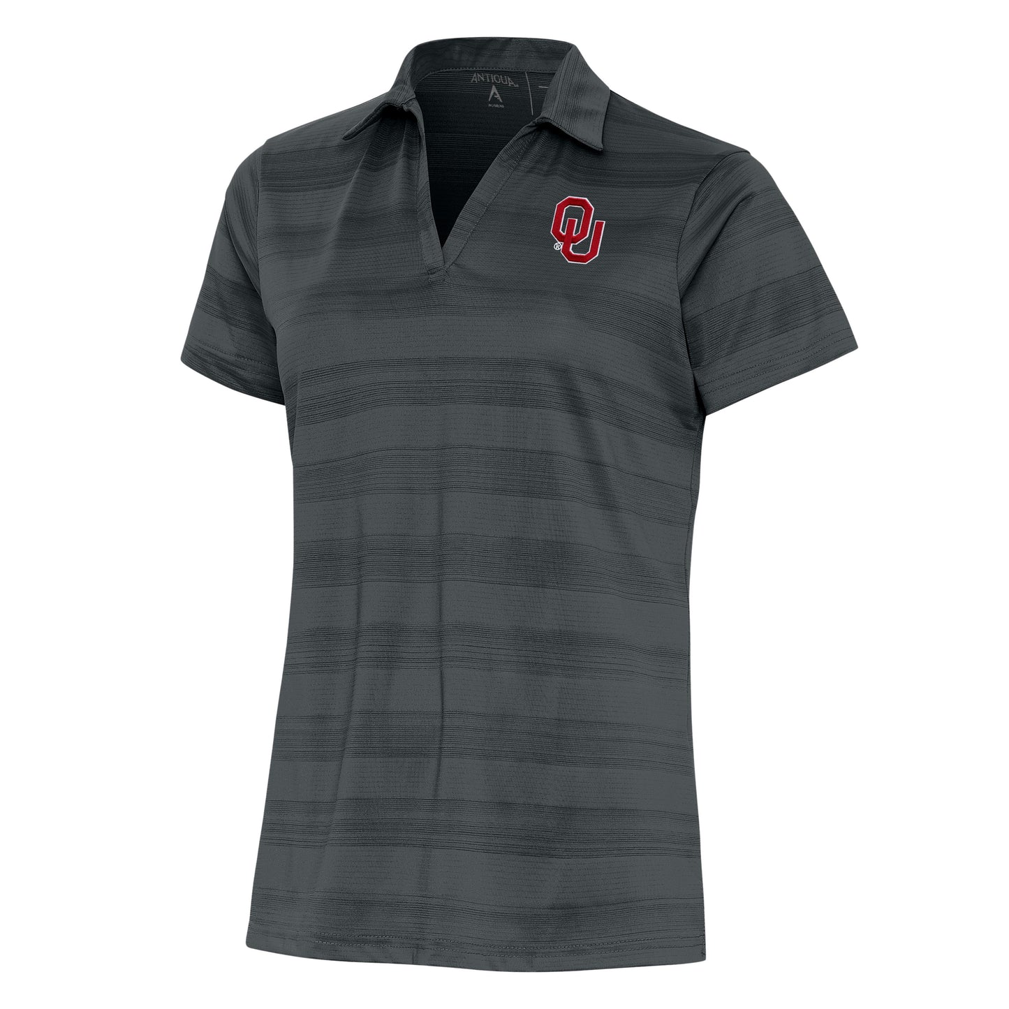 Women's Antigua Charcoal Oklahoma Sooners Compass Polo