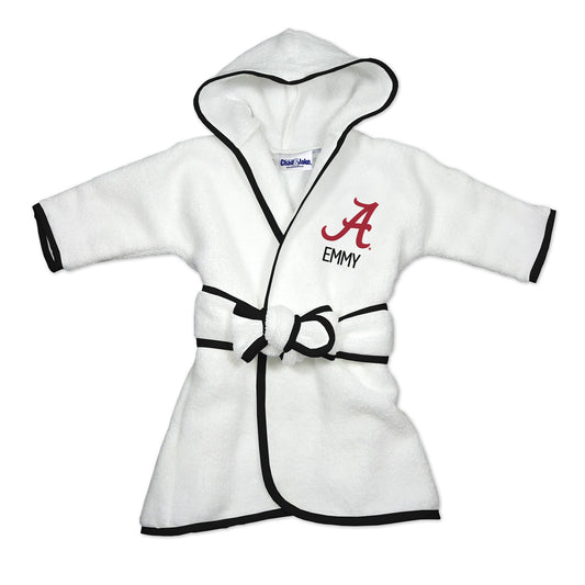 Infant White Alabama Crimson Tide Personalized Robe