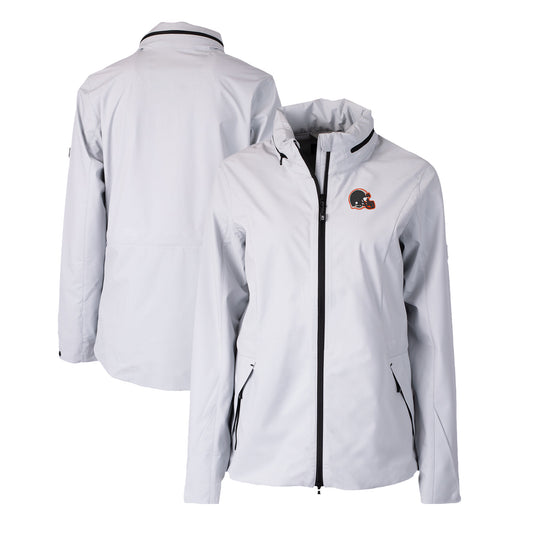 Women's Cutter & Buck Gray Cleveland Browns Vapor Full-Zip Jacket