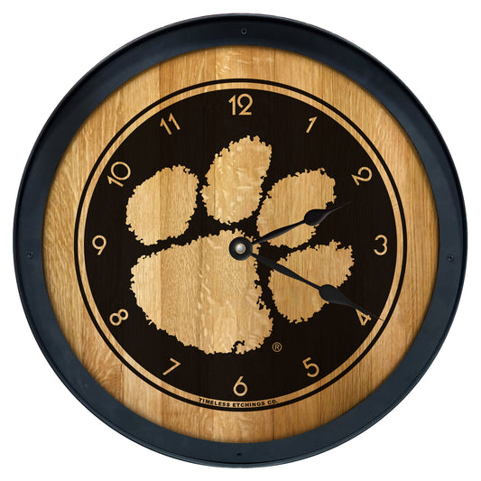 Clemson Tigers 27" Barrelhead Clock