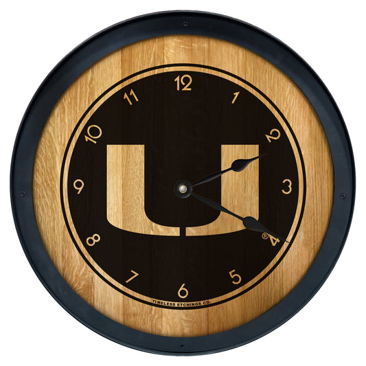 Miami Hurricanes 27" Barrelhead Clock